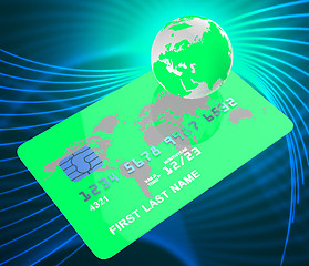 Image showing Credit Card Represents Debit Commerce And Credit-Card