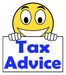 Image showing Tax Advice On Sign Shows Taxation Irs Help