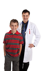 Image showing Smiling doctor and happy patient