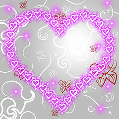Image showing Heart Background Represents Valentine Day And Copy