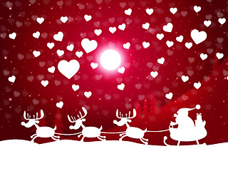 Image showing Snow Xmas Shows Merry Christmas And Celebrate