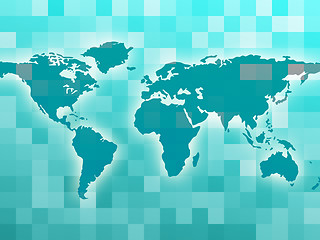 Image showing World Map Means Countries Global And Globalization