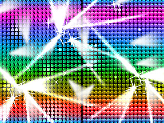 Image showing Color Grid Indicates Beam Of Light And Multicolored