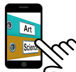 Image showing Art Science Folders Displays Humanities Or Sciences