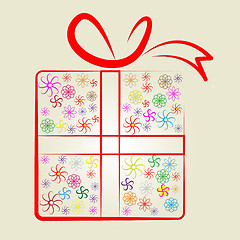 Image showing Giftbox Gifts Shows Occasion Surprise And Wrapped