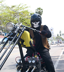 Image showing Scary biker