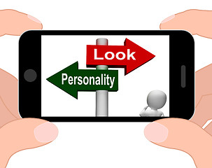 Image showing Look Personality Signpost Displays Character Or Superficial