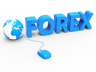 Image showing Internet Forex Shows World Wide Web And Earth