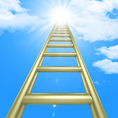 Image showing Up Ladders Indicates Raise Improvement And Improve