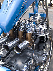 Image showing Engine detail of motorcycle