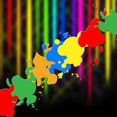 Image showing Paint Splash Means Splat Splashed And Design