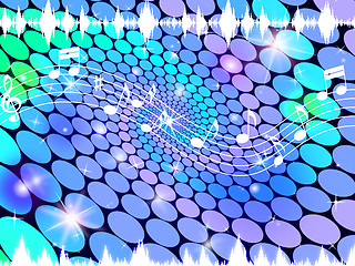 Image showing Sound Wave Indicates Circles Backgrounds And Soundwave