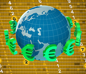 Image showing Forex Euros Means Foreign Exchange And Banking