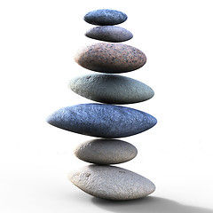 Image showing Spa Stones Represents Perfect Balance And Balanced