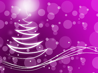 Image showing Xmas Tree Shows Bokeh Lights And Artistic