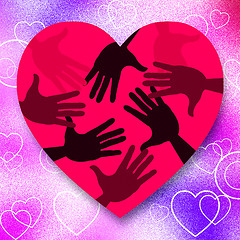 Image showing Hands Pink Means Valentines Day And Arm