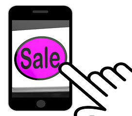 Image showing Sales Button Displays Promotions And Deals