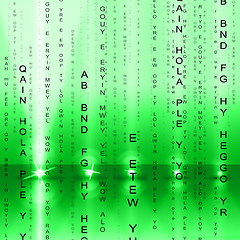 Image showing Matrix Tech Means Coding Digital And Hi-Tech