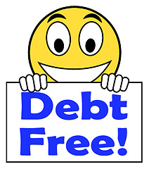 Image showing Debt Free On Sign Means Free From Financial Burden