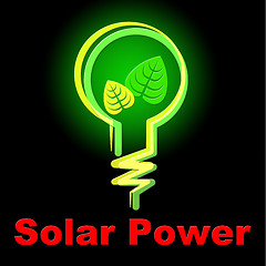 Image showing Solar Power Represents Alternative Energy And Countryside