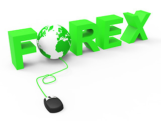 Image showing Forex Internet Means World Wide Web And Earth