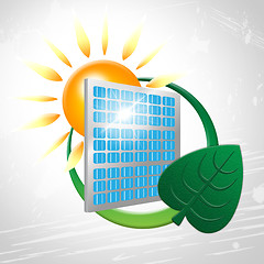 Image showing Solar Panel Shows Go Green And Environmentally