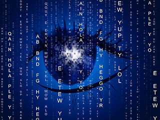 Image showing Eye Matrix Indicates Programming Computer And Optics