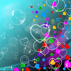 Image showing Heart Background Means Valentines Day And Abstract