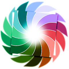 Image showing Background Color Indicates Circular Multicolored And Spectrum