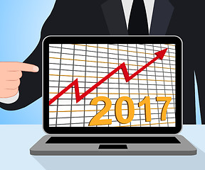 Image showing Twenty Seventeen Graph Chart Displays Increase In 2017