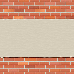 Image showing Brick Wall Represents Empty Space And Backdrop