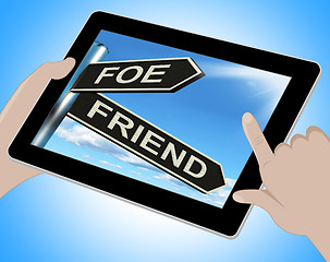 Image showing Foe Friend Tablet Means Enemy Or Ally