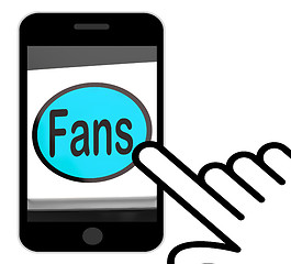 Image showing Fans Button Displays Follower Or Internet Fan