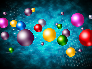 Image showing Explosion Colourful Means Bubble Explosive And Spherical