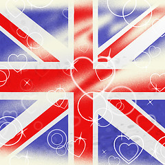 Image showing Union Jack Means United Kingdom And Britain
