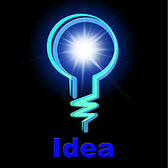 Image showing Light Bulb Represents Lightbulb Idea And Creativity