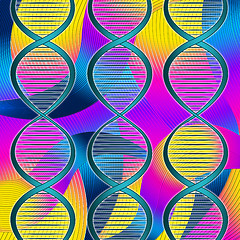 Image showing Color Dna Represents Colors Genome And Colorful