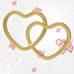 Image showing Wedding Rings Indicates Valentine\'s Day And Couple