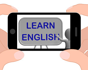 Image showing Learn English Phone Means Language Learning And Esol