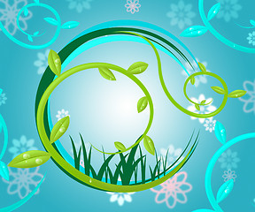 Image showing Background Leaves Means Florist Backdrop And Petals