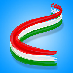 Image showing Flag Hungary Represents Patriotism National And Nationality