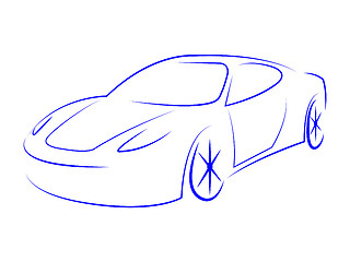 Image showing Illustration Modern Represents Sport Car And Automotive