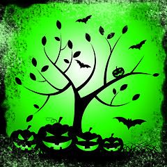 Image showing Tree Halloween Represents Trick Or Treat And Environment