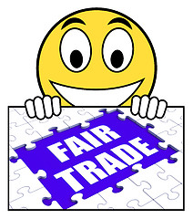 Image showing Fair Trade Sign Means Shop Or Buy Fairtrade Products