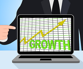 Image showing Growth Graph Chart Displays Increase Sales Profit