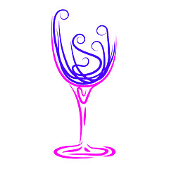 Image showing Wine Glass Represents Winetasting Alcoholic And Celebrations