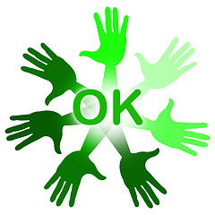 Image showing Hands Ok Means All Right And O.K.