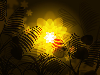 Image showing Nature Floral Shows Light Burst And Blazing