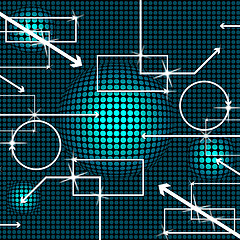 Image showing Flow Diagram Represents Hi Tech And Background