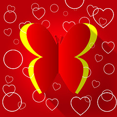 Image showing Nature Butterflies Indicates Valentine Day And Animals